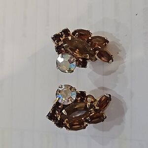 Vintage Costume Clip Style Earrings